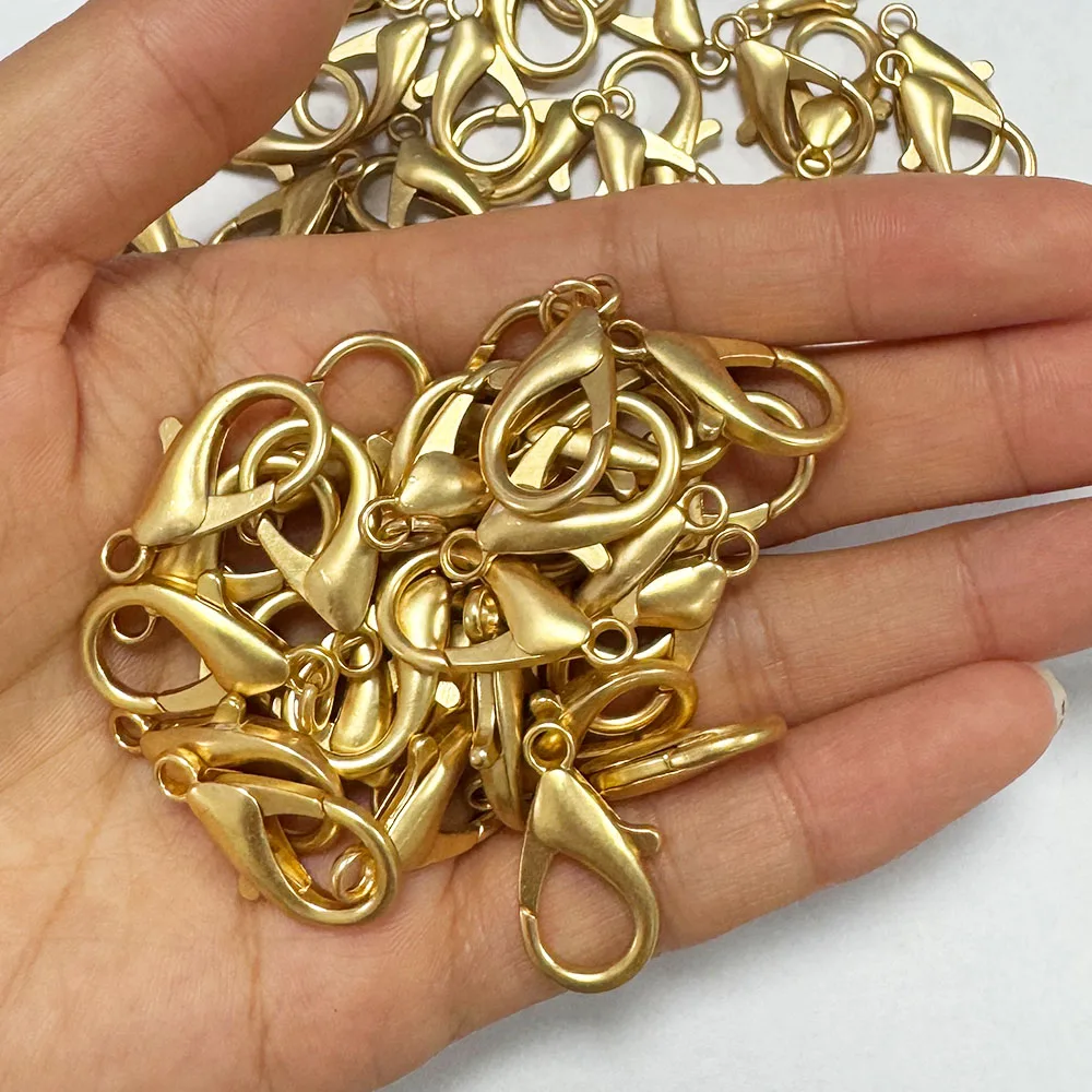 12pcs Gold Plated Lobster Clasps for DIY Jewelry Making Fastener Clasps for Bracelets Necklaces  Handmade Craft Accessories