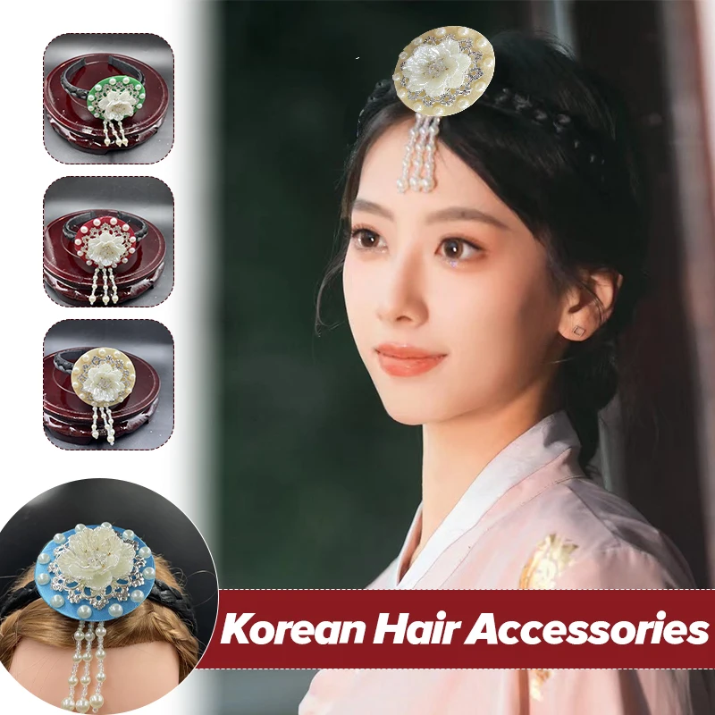 

Korean Folk Hair Accessories Korea Hanbok Hairbands Stage Performance Costume Women Bride Korean Ancient Style Hairband