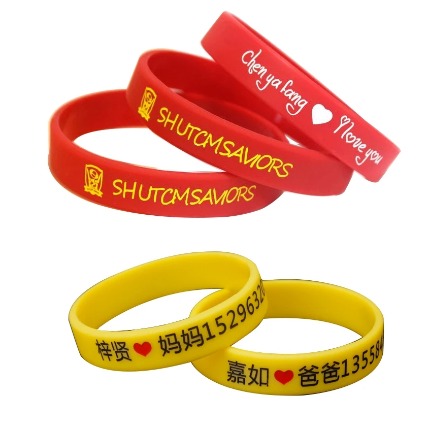 1 Stück graviert personal isierte benutzer definierte Armband sos id Armband Telefon nummer Silikon DIY Band für Geburtstags feier Ereignisse Anti-Lost – Detail 14