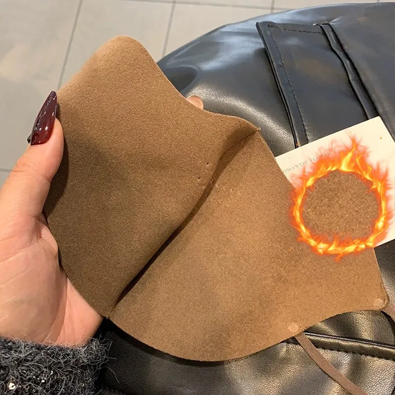 Mascarilla cómoda y cálida de lana fina 3D a prueba de viento y frío para mujer de invierno, mascarillas faciales transpirables de Color sólido para hombres 2025