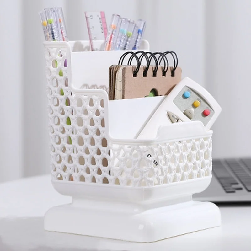 Desktop Storage Box Makeup Organizer Cosmetics Jewelry Stationery Holder Plastic Container Office School Supplies