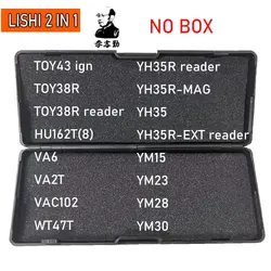 Il più nuovo No Box Lishi 2 in 1 TOY43 TOY38R HU162T(8) VA6 VA2T VAC102 WT47T YH35R YM15 YM23 YM28 YM30 ZD30 HU71 K5 Tools Lishi Tool