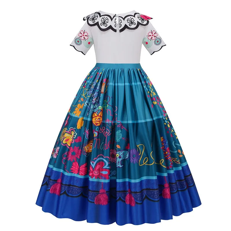 Disney Mirabel Encanto Costume For Girls Princess Dress Halloween Kids Birthday Gift Party Dress Send Bags Cosplay Girls Dress