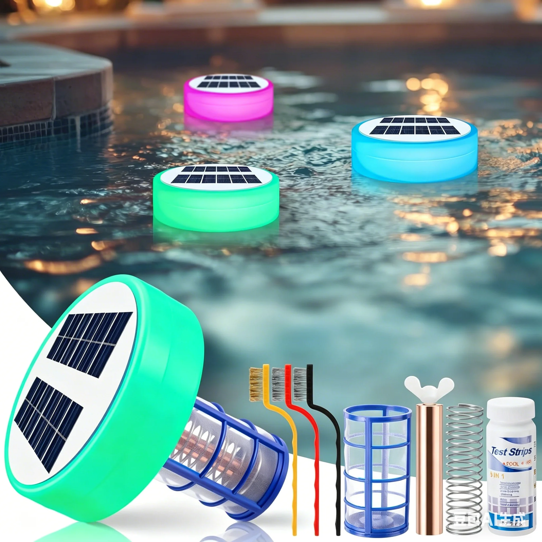 

Swimming Pool Water Purifier Solar Copper Pool Ionizer Algae Inhibition Chlorine-Free Water Processor Pool Cleaning Equipment