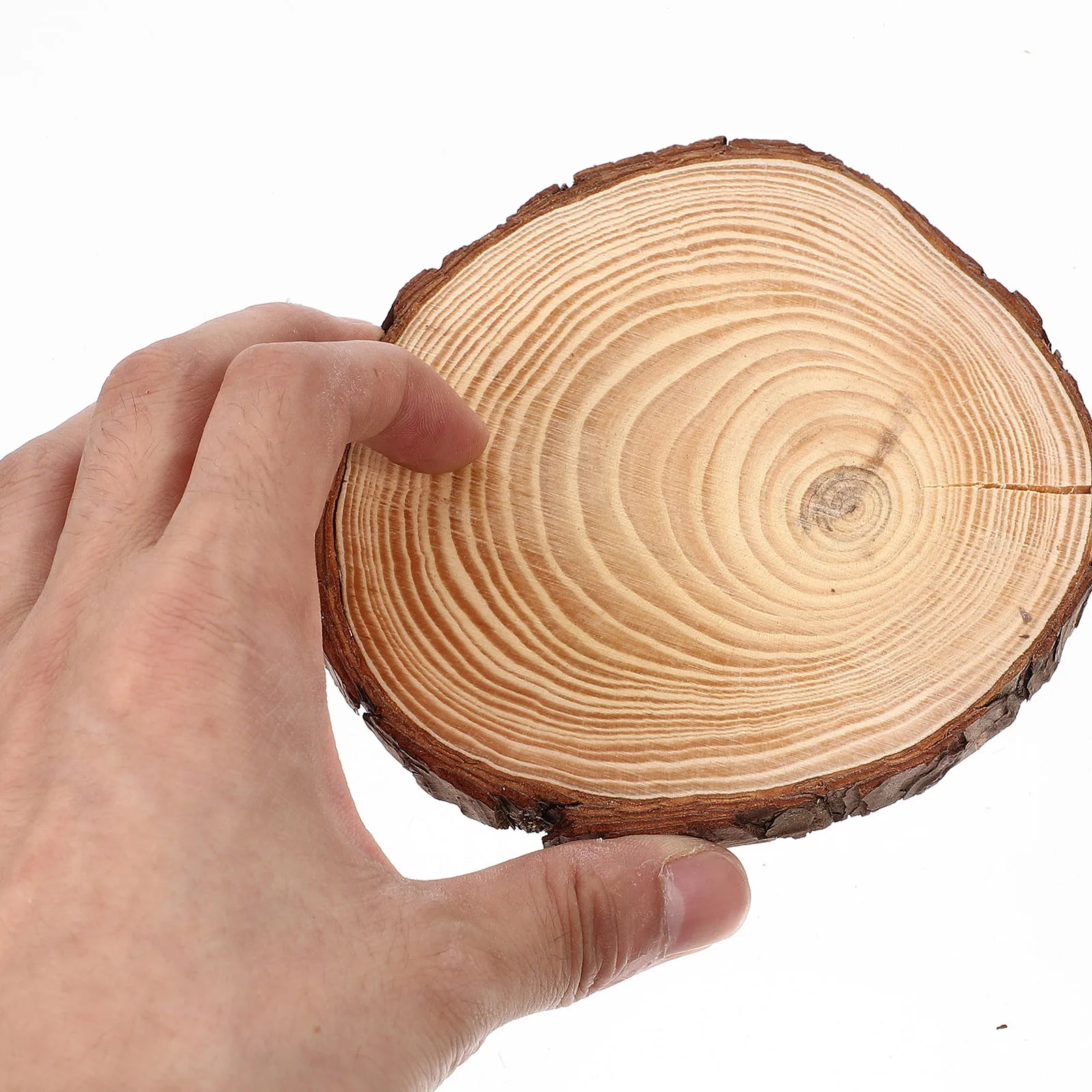 

3Pcs Wooden Coasters Pinewood Natural Ring Pattern Heat Isolation Cup Pads Farmhouse Coffee Table Drink Protectors