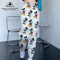 Pantalones de chándal de Mickey y Minnie para mujer, Jogging informal, estilo callejero, y2k, gran oferta, Otoño, 2024