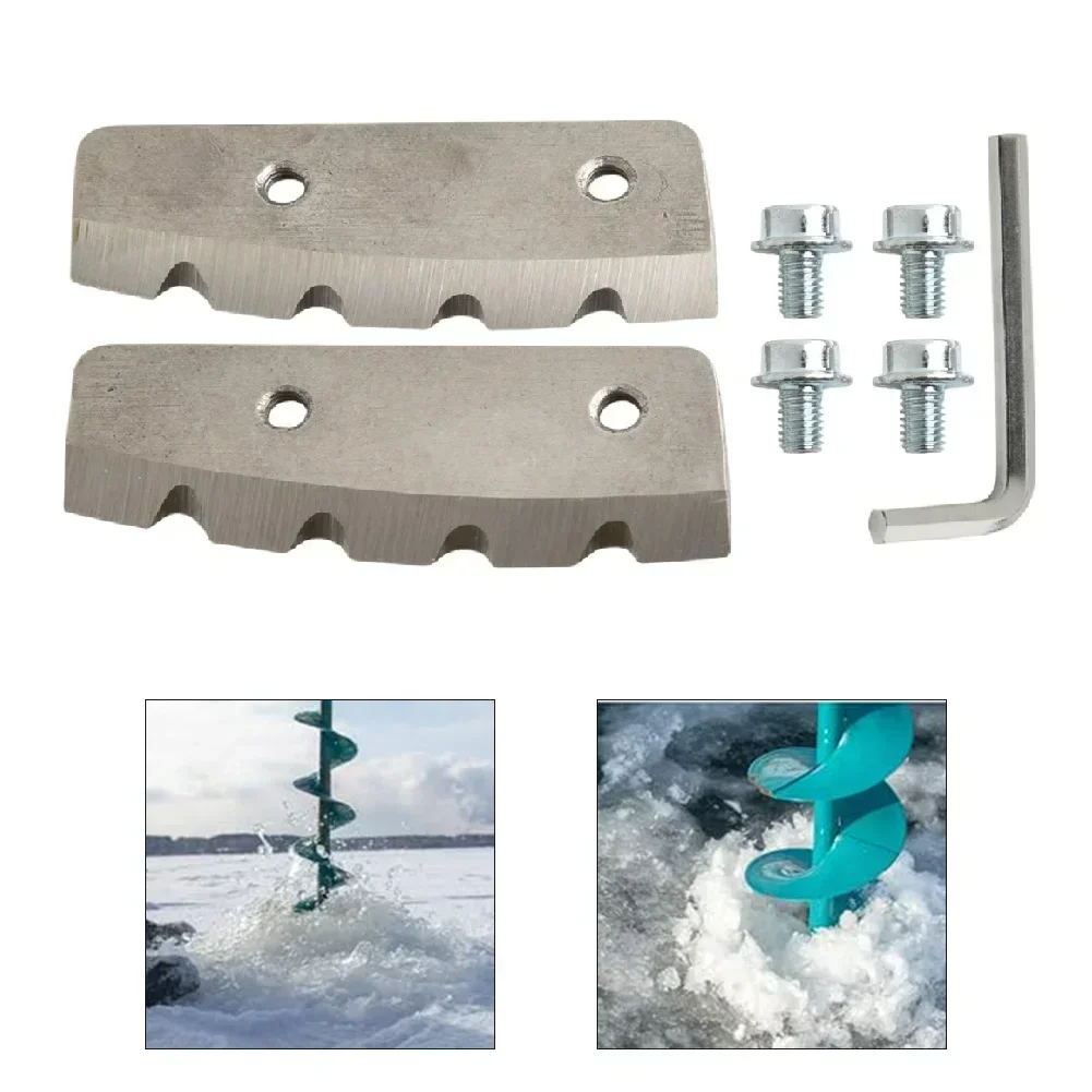 

2pcs/Set 6" Stainless Steel Auger Blades Ice Auger Blades Replacement For Power Ice Auger Fast Cutting Tool Power Tool Parts