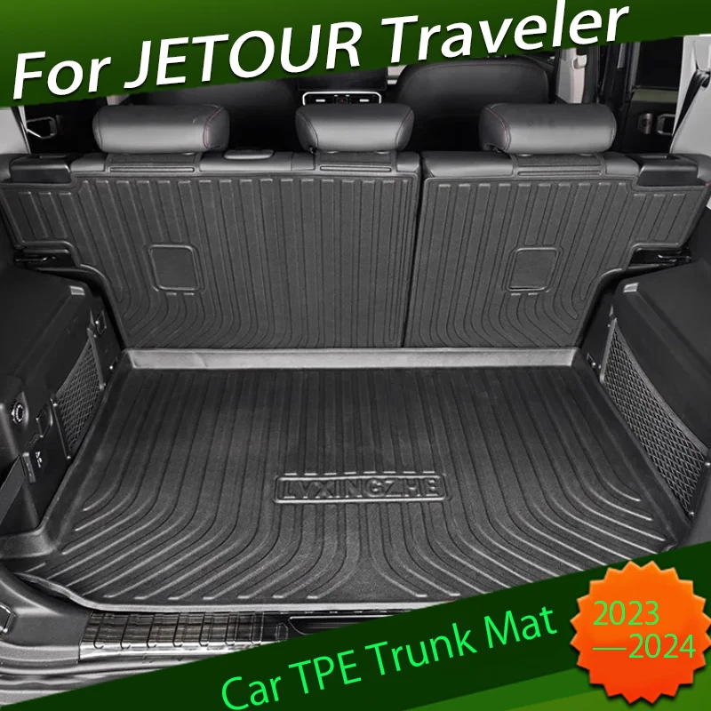 TPE Trunk Mat Fit for Chery JETOUR Traveler T2 2023+ Modification Special Trunk Mat Waterproof Edge Heightening Modified Pieces