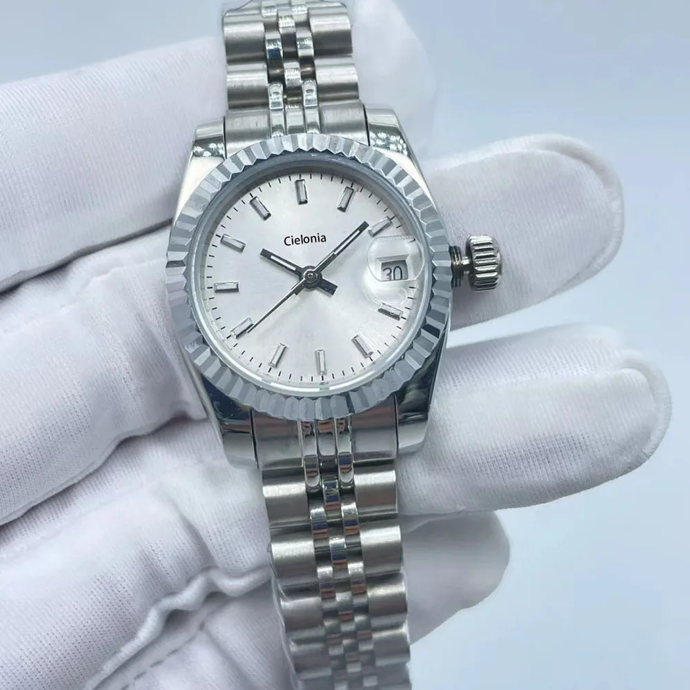 26mm women's watch with calendar window and diamond decoration, mechanical watch, automatic watch, luxury watch.