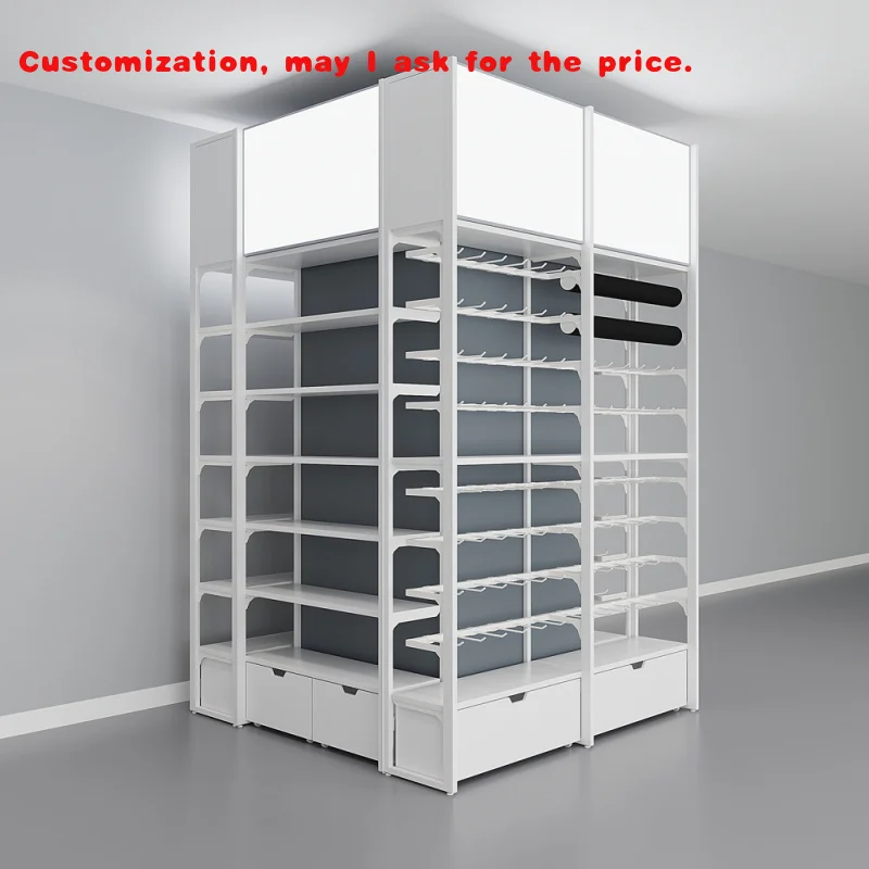 

На заказ. Современные металлические деревянные косметические полки на заказ. Розничный дисплей. Магазины для духов. Магазины для макияжа. Стойка для супермаркетов. Декоративная Fi.