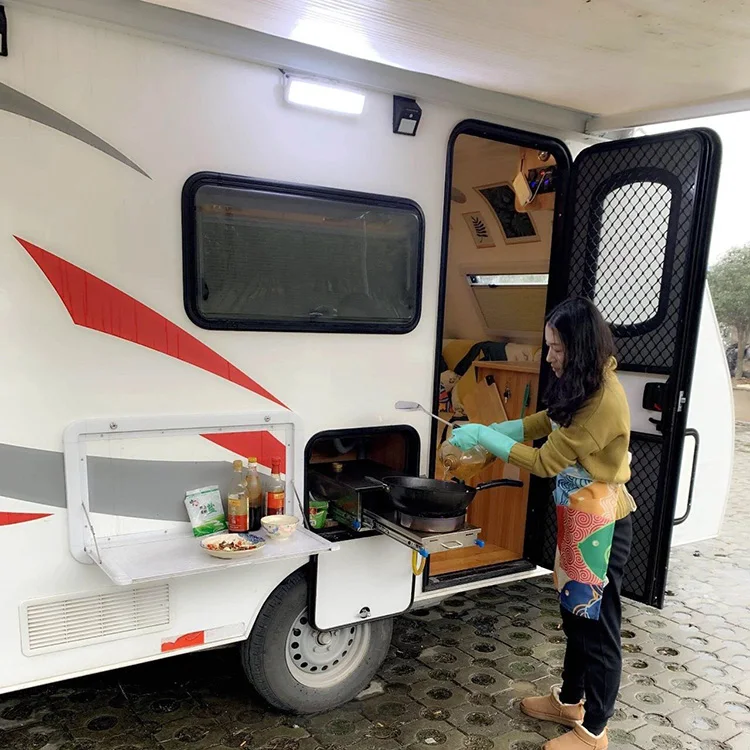 RV 파츠 풀 블랙 620*1800mm RV 출입문 네 모서리 둥근/사각 모서리 강화유리 카라반 도어 썸네일 6