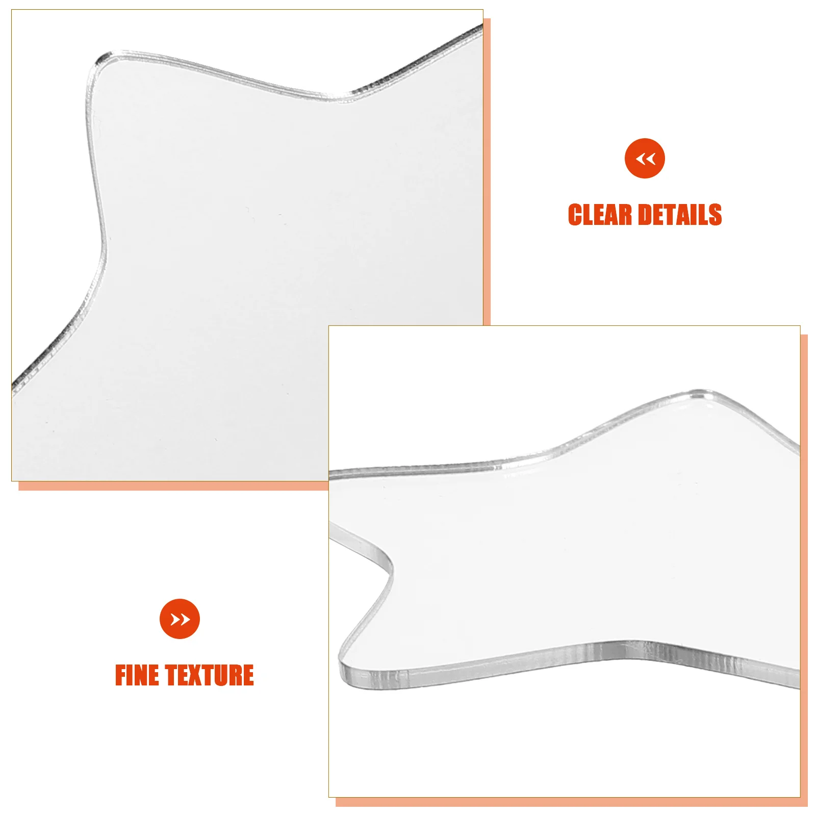 5Pcs Acrylic Mirror Sticker for Phone Case Elegant Look Fine Workmanship Easy to Carry for Travel and Work Sticky Mirror Sticker