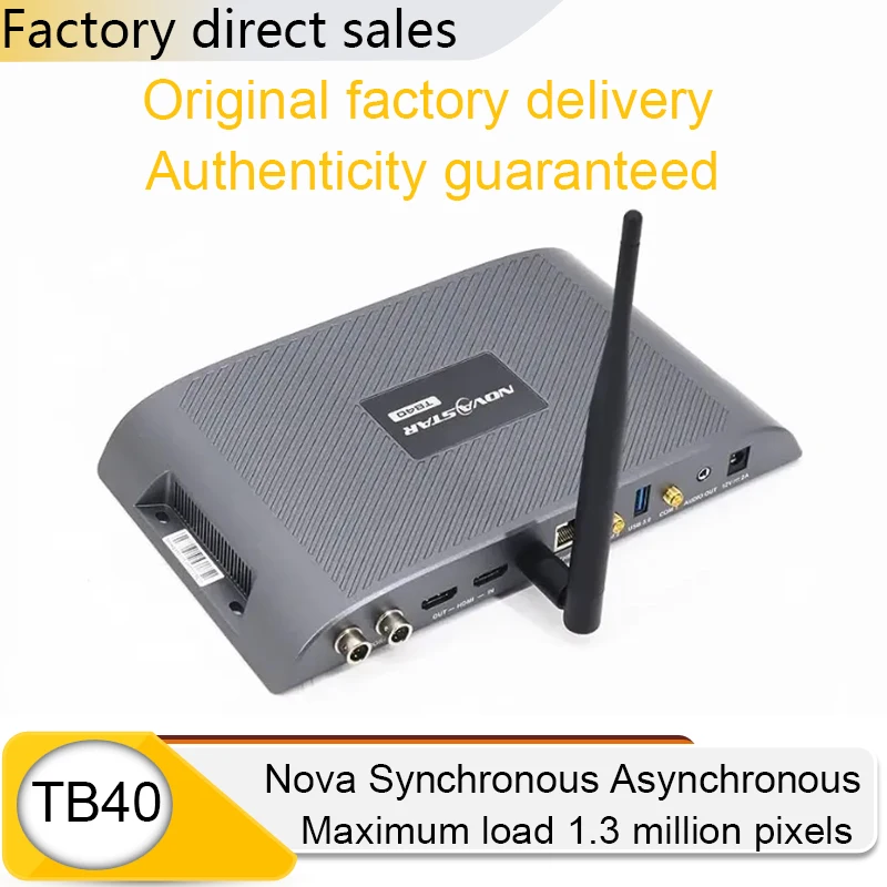 Novastar TB40 Full Color HUB75 LED Panel Video Wall Player LED Digital Signage LED Screen Pixel Display WiFi USB HDMI Controller