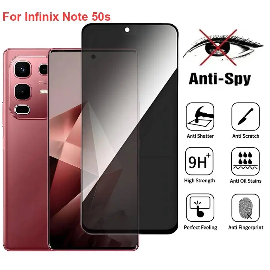 

Note 50S X6870 Anti Spy Privacy Tempered Glass Screen Protector Compatible For Infinix Note50s Phone Film