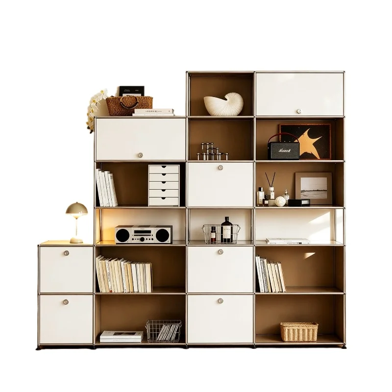 Advanced medieval style module metal storage locker, floor-to-ceiling wall cabinet