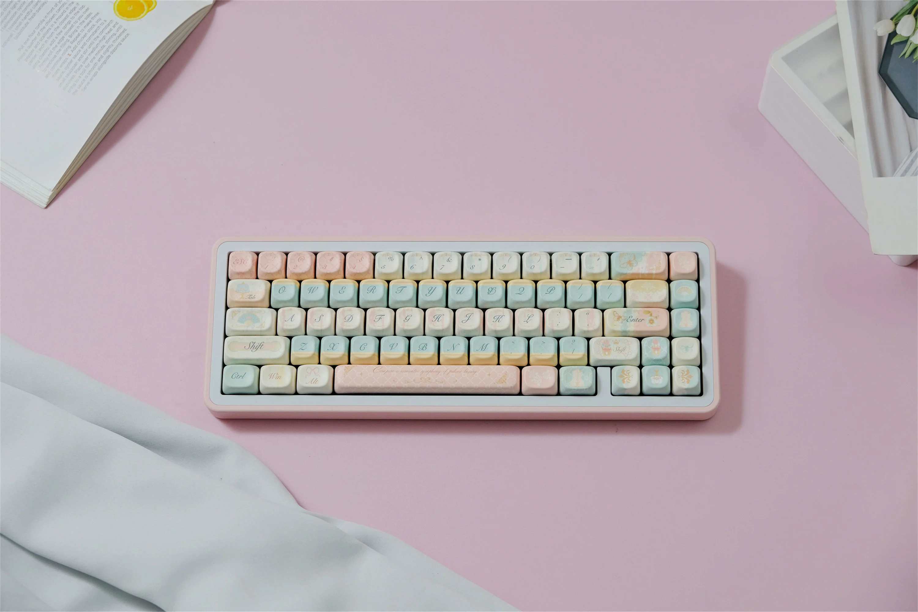 Rococo Style Keycaps 149 Keys PBT Keycaps MOA Profile DYE-SUB For MX Switch Wooting Alice Mechanical Keyboard ISO ANSI Layout