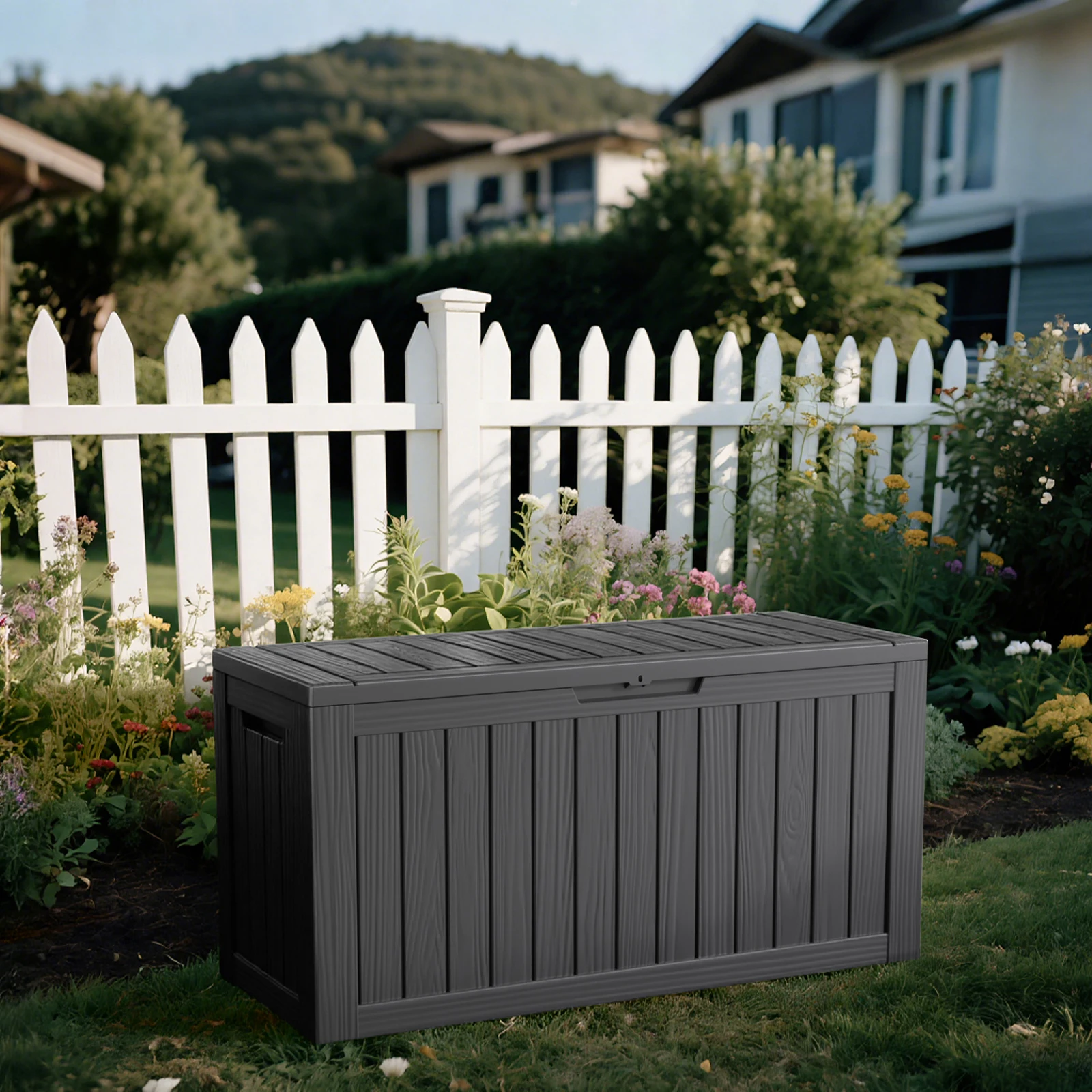 

80 Gallon Resin Waterproof Deck Box, Outdoor Storage Box for Patio Furniture, Cushions, Garden Tools and Pool Supplies