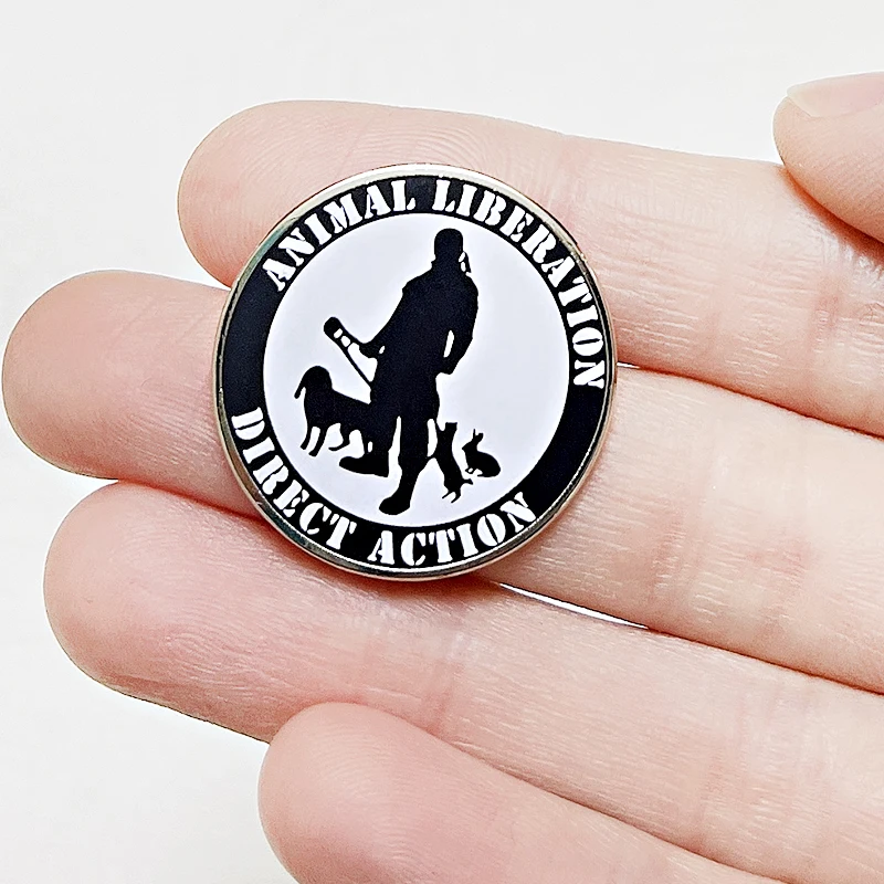 الحيوان التحرير المينا دبوس شارة معدنية دبابيس مجوهرات على ظهره اكسسوارات الهدايا