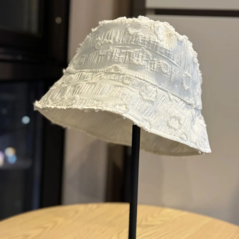 

Fashion Solid Color Bucket Hat Polyester UV Protection Beach Hat Wide Brim Breathable Fisherman Hat Outdoor