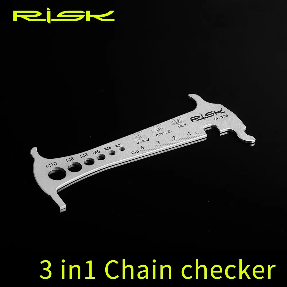 MTB Bike Chain Wear Indicator Three-in-one Chain Measurement Checker Ruler Bicycle Chains Gauge Portable Caliper Cycling Parts