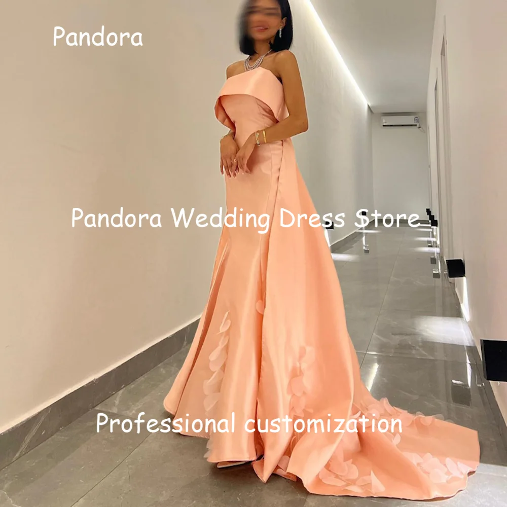 

Pandora Satin A-line Strapless Appliques Prom Gown Floor-length Evening Party Formal Occasion Suitable Dresses On Request 2023