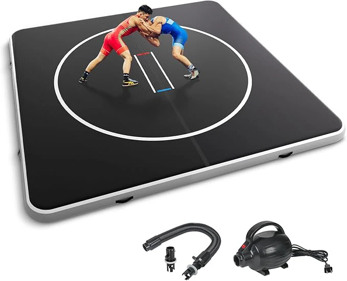 

Premium Inflatable Wrestling Gymnastics Mat, PVC Non Slip Air Track for Jiu Jitsu BJJ MMA Training, Portable Home Gym Mat