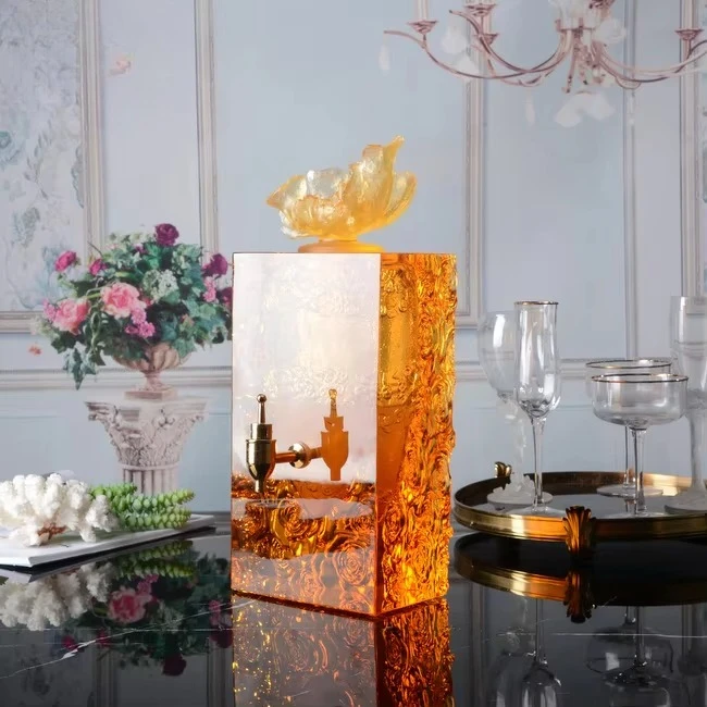 Crystal Glass Sandalwood Essential Oil Retail 1 Liter Decanter