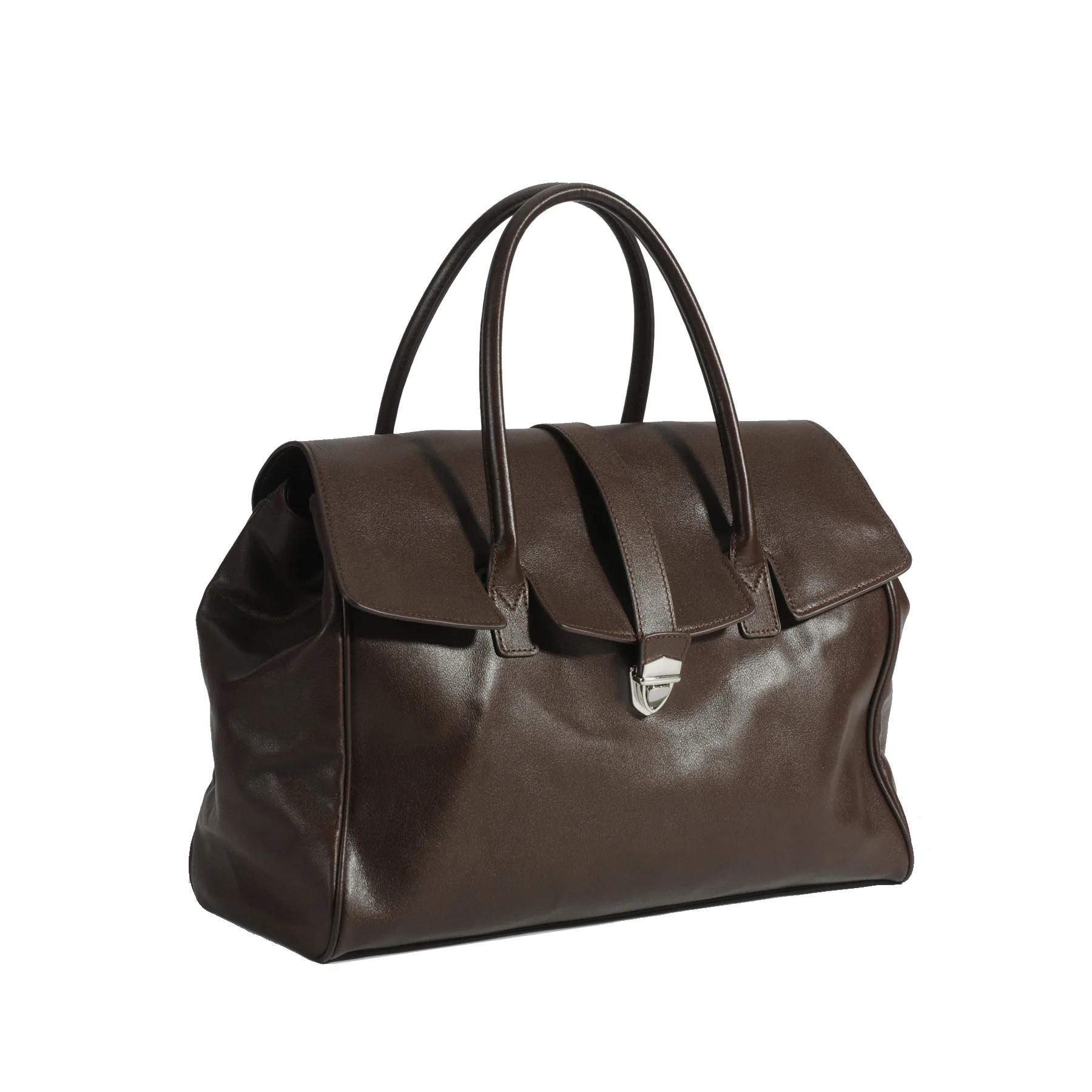 

New Leather Handbag Women's Retro High-end Sense Large Capacity Tote Bag Commuter Top Layer Vegetable Tanned Cowhide Handbags