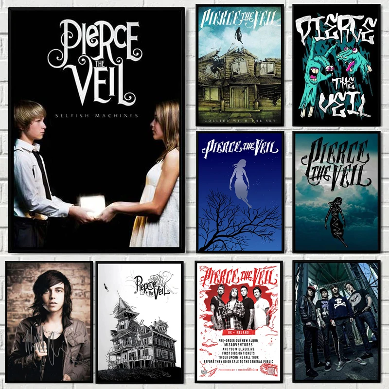 

Music Album Canvas Painting Pierce The Veil Band Collide with The Sky Poster Wall Art Pictures Room Dorm Club Decor No Frame