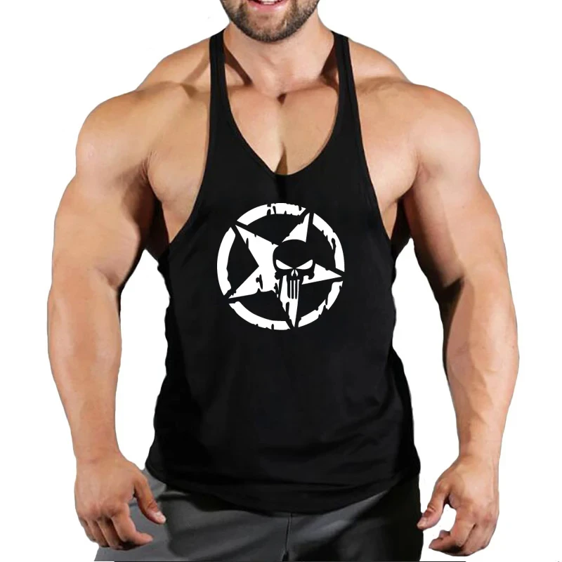 Singlet Men Bodybuilding and Fitness Stringer Gym Clothes Undershirt Shirt Tank Top Vest Clothing Man Gyms Singlets Muscular