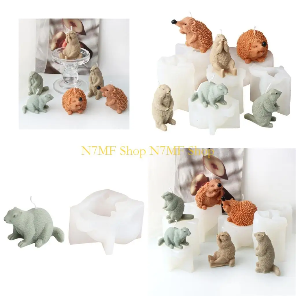 

N7MF украшение дома в форме ежа, форма для подсвечника, прочный силиконовый аксессуар