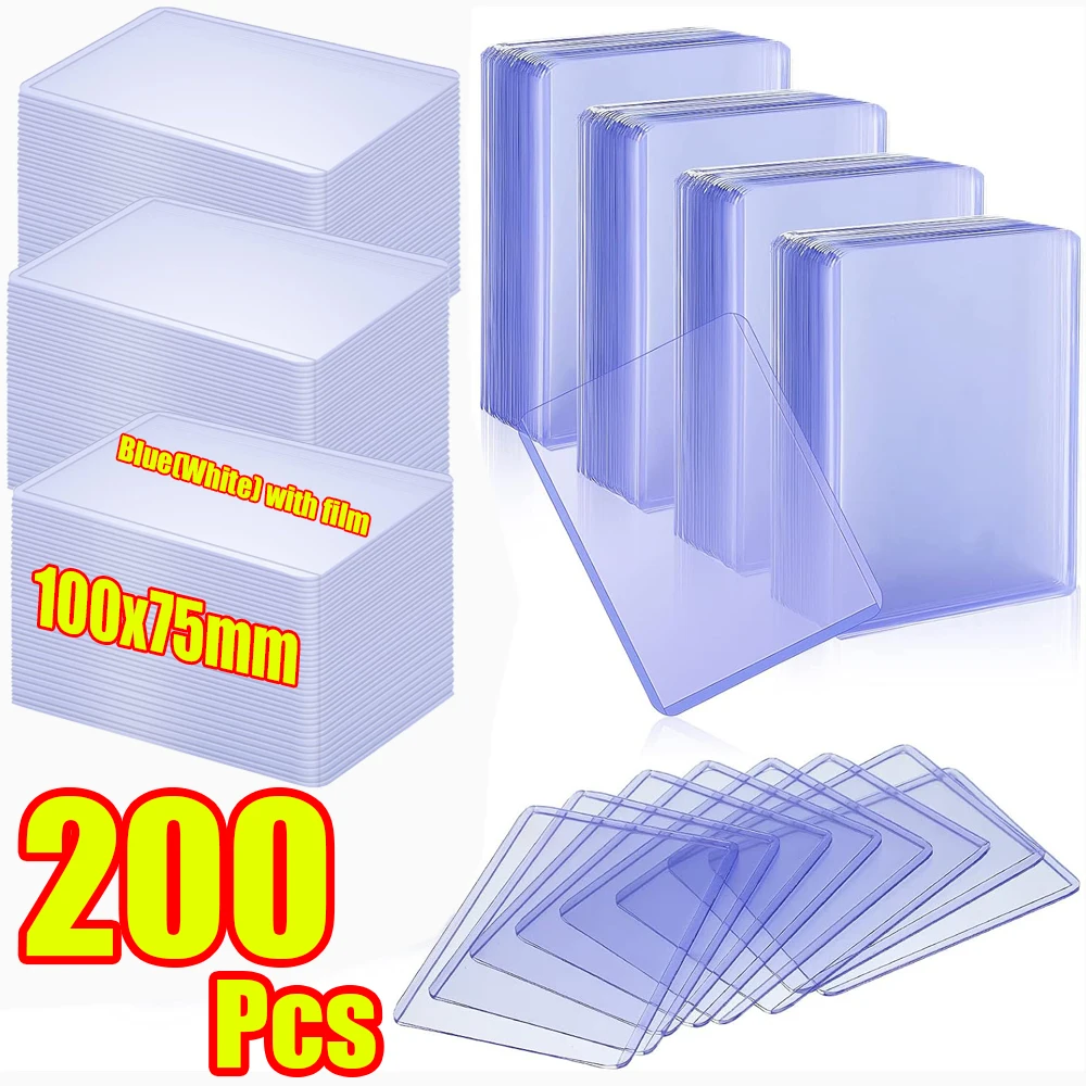 1-200Pcs 35PT Hard Plastic Card Sleeves Transparent Anti Scratch Holder Protector Fit for Cards Baseball Sports Card Game Card