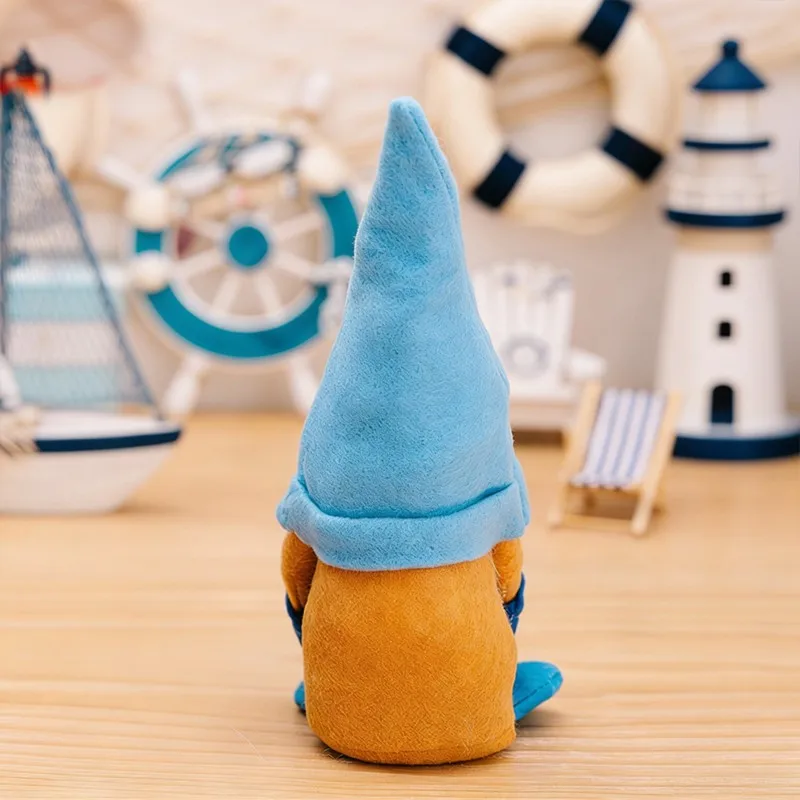 FBIL-Gnome Decoration, Indoor Outdoor Stuffed Plush Gnomes, Spring Summer Starry Holiday Decorations,Handmade Star