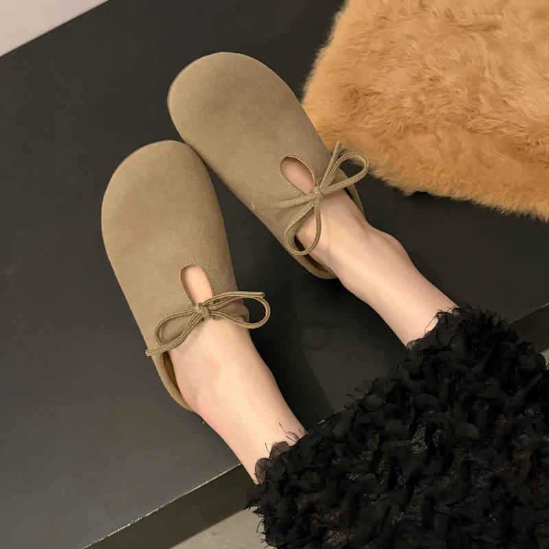 النساء النعال الشقق Slingback البغال أحذية الخريف فساتين راقية امرأة عادية الشرائح أحذية نسائية 2025 الاتجاه الجديد الإناث Zapatos #3