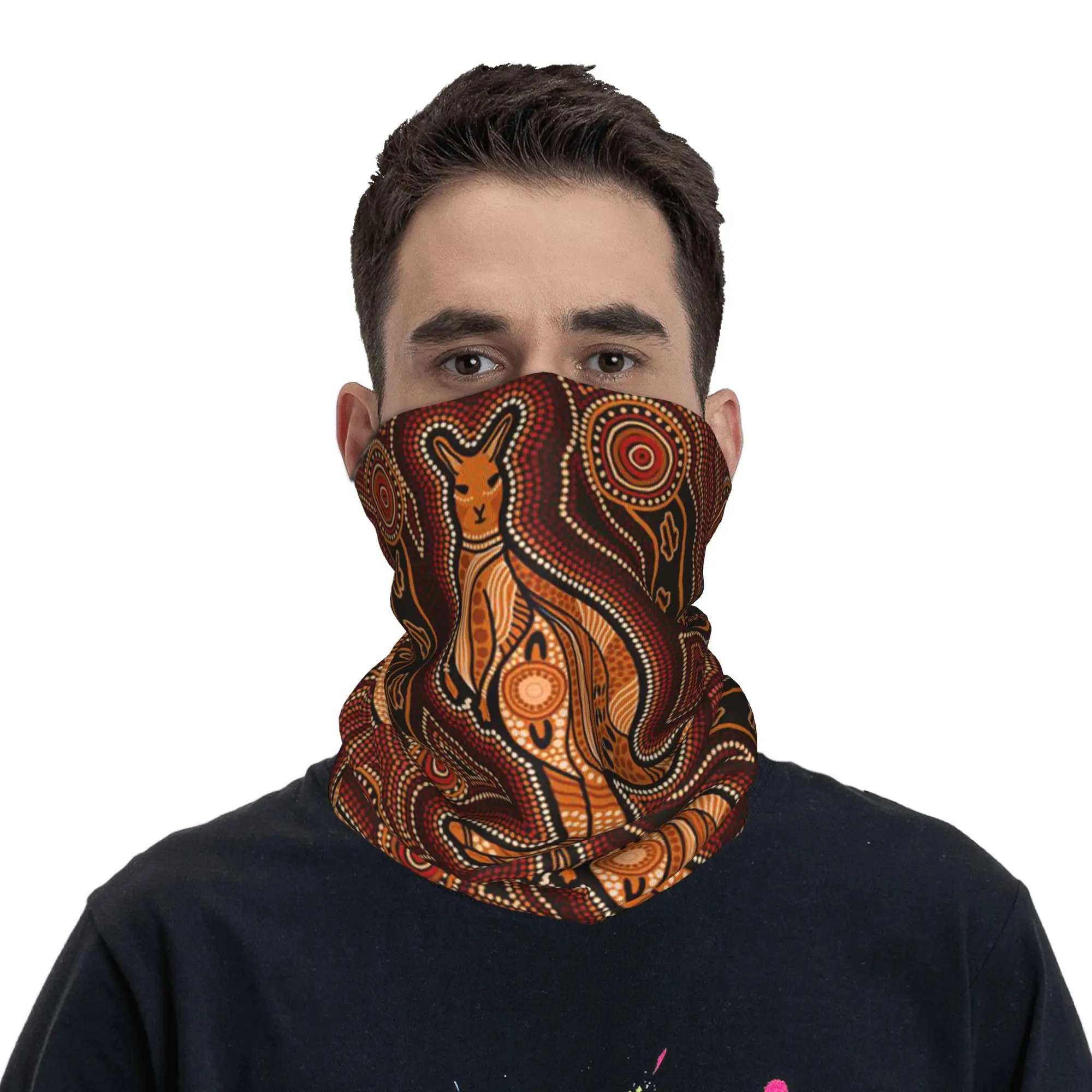 

Australian Native Animal Art Bandana Neck Cover Printed Face Scarf Cycling Scarf Cycling Unisex Adult Windproof