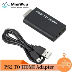 PS2 To HDMI-Compatible 480i/480p/576i Audio Video Converter with 3.5mm Audio Output Support PS2 Display Mode PS2 TO HD Adapter