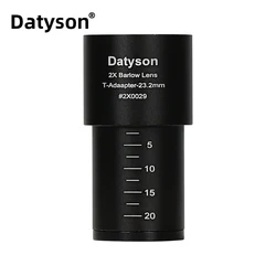 Datyson 2X Barlow Lens Only for 23.2mm Mount Port Biological Microscope