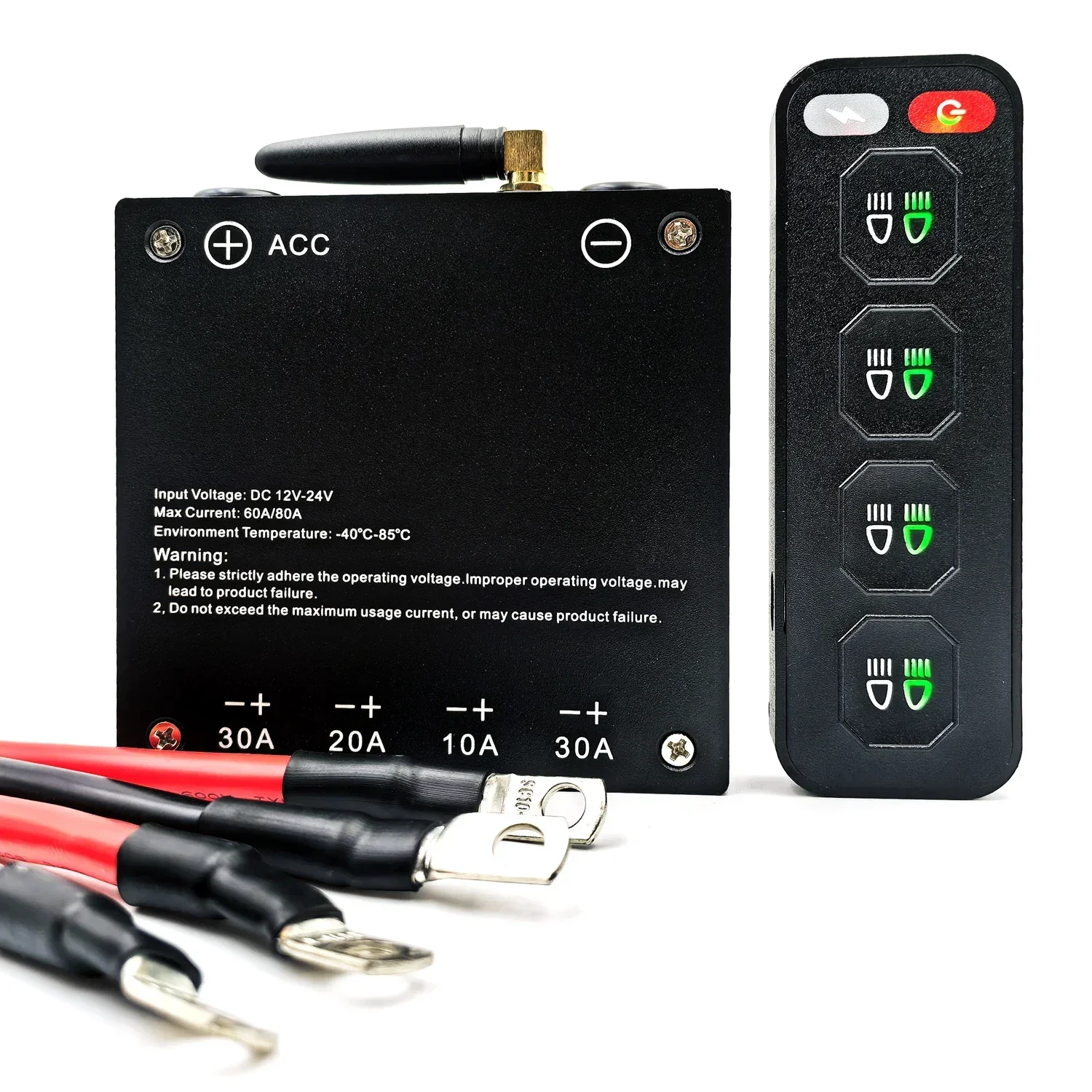 

12 Volt Wireless Remote Control Indicator LED Lights Switch Panel Universal for Excavator Offroad Cars Boats Bus