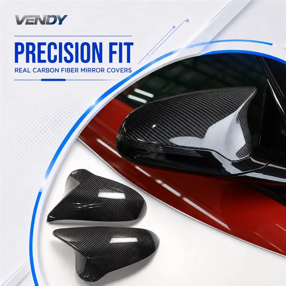 Real Carbon Fiber FOR BWM 2014-2020 M3 M4 M2C F80 F82 F83 F87 WING MIRROR COVER ADD-ON/REEPLACEMENT STYLE OPTIONAL LHD RHD