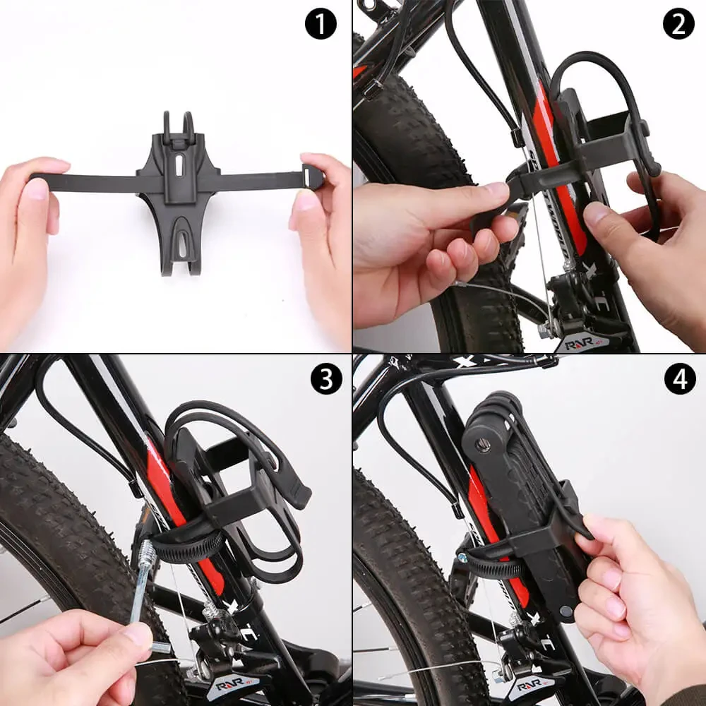 Toptrek Bicycle Lock Foldable Bike Lock MTB Road Fold Lock High Security Anti-Theft Scooter Electric E-Bike Bicycle Accessories