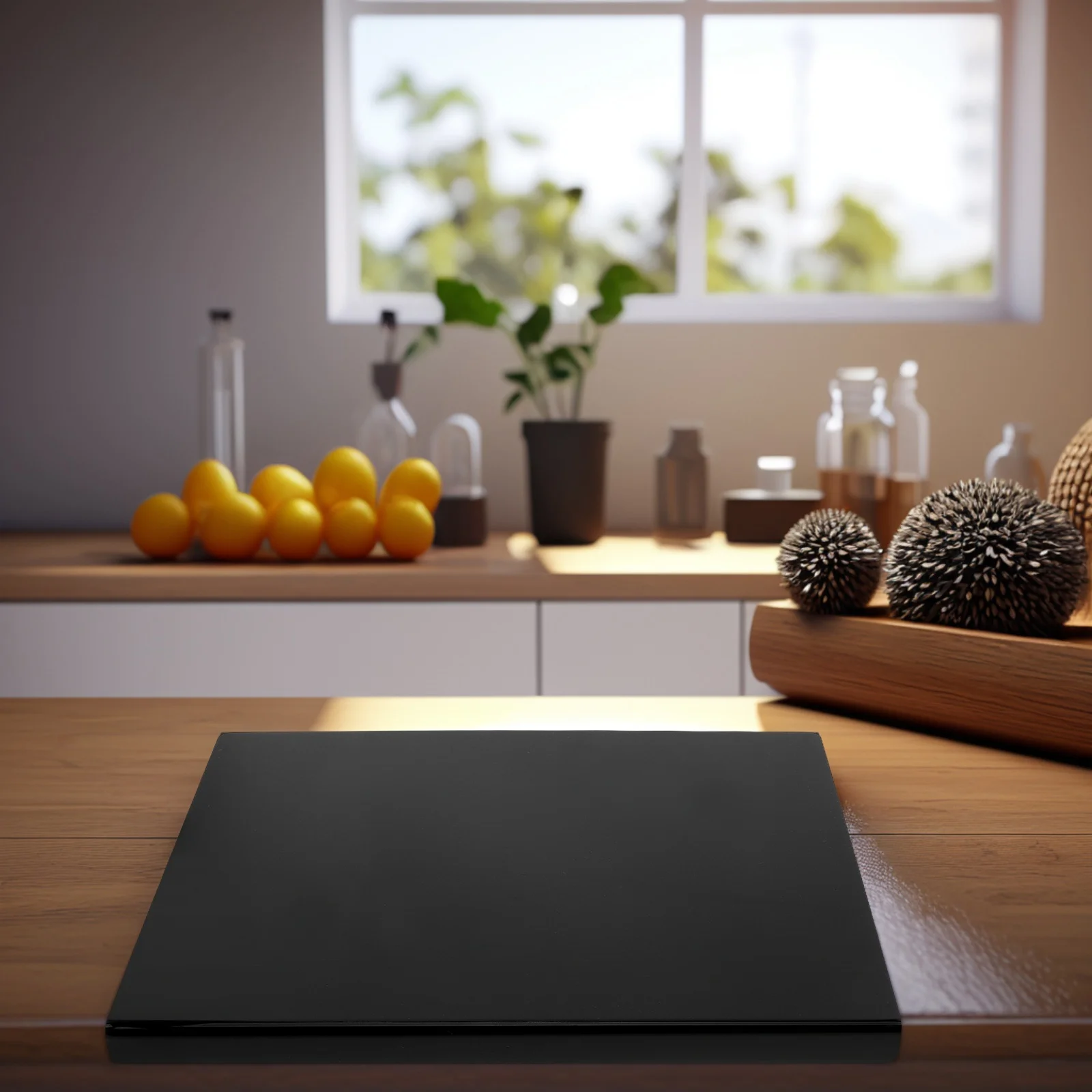 

Anti-Slip Acrylic Cutting Board Black Clear Thick Countertop Protector Large Kitchen Accessories Chopping Board For Meat
