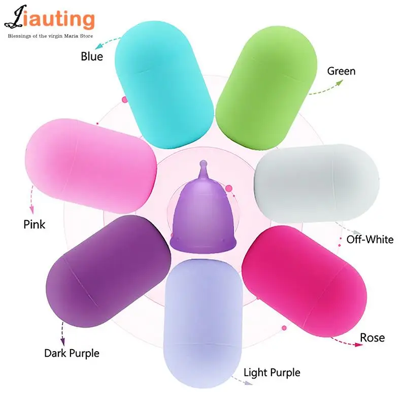 Reusable Portable Menstrual Cup Storage Case Leak-proof Menstrual Hygiene For Feminine Product Silicone Sterilizing BoxCollector