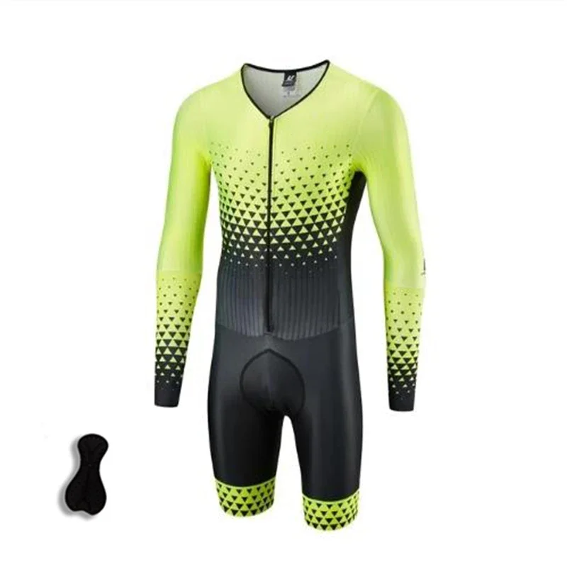 2021 New Cycling Suit  Men's Professional Triathlon Racing Team Jersey Jumpsuit Short Sleeve Tight Cycling Suit