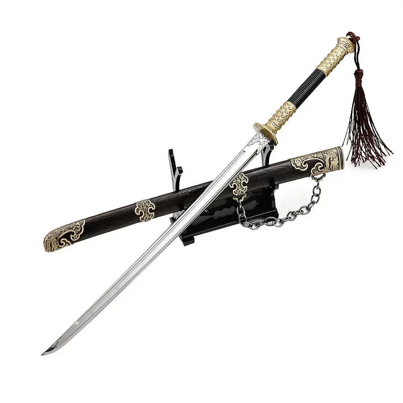 29 cm Brotherhood of Blades Film Periferico Ding Xiumiao Spada Tutto in metallo con fodero Giocattolo da esterno Spada Ornamenti Collezione di regali