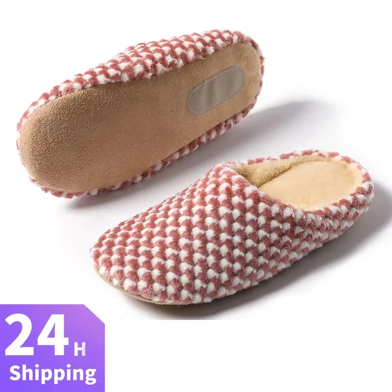 

Women Autumn Winter Home Fur Slippers Non-Slip Soft Warm House Indoor Bedroom Girl Memory Foam Floor Shoes Chaussure Femme