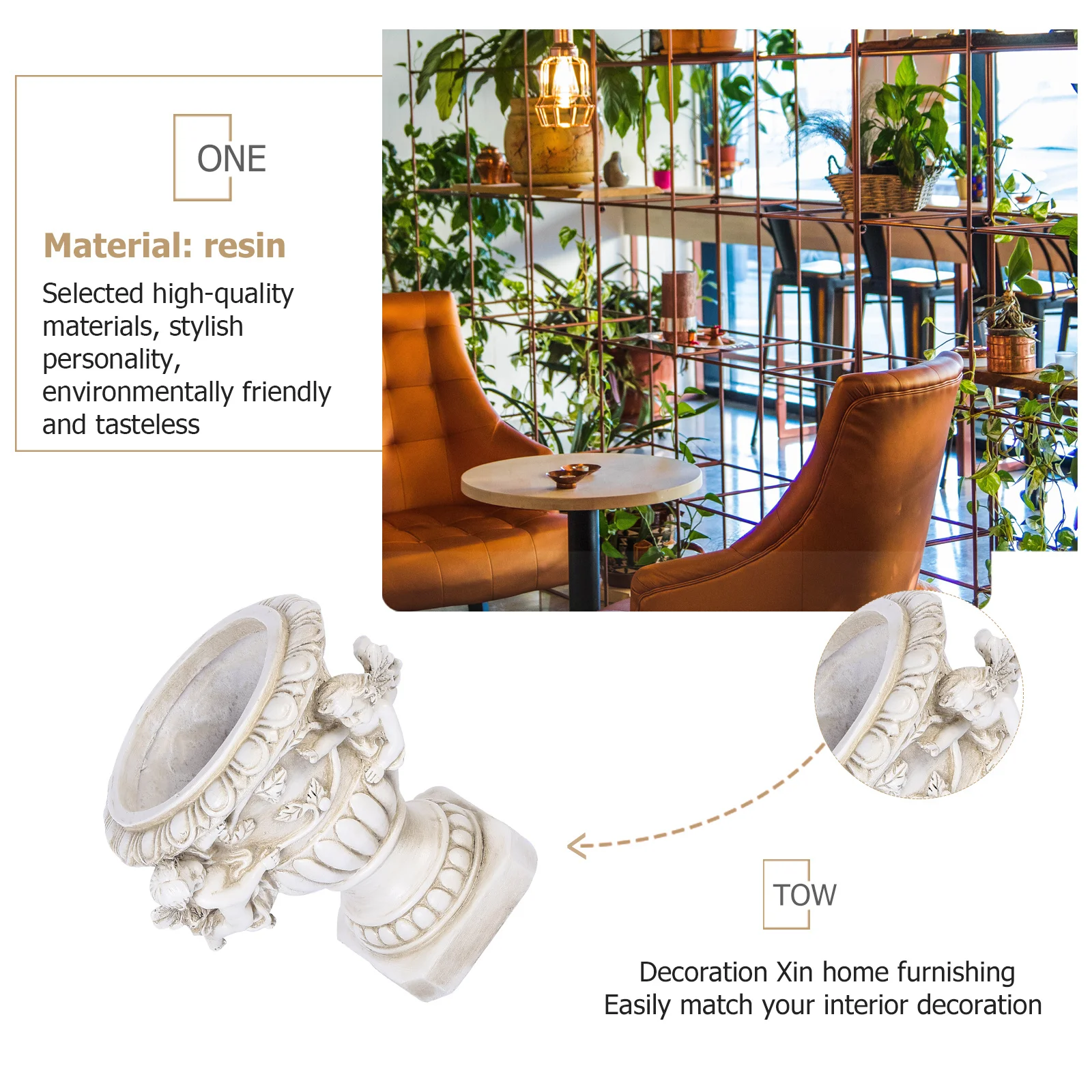 

1Pcs Outdoor Angel Flowerpot Garden European Style Resin Crafts Decorative Plant Pot Adornment Resin Crafts Flowerpot