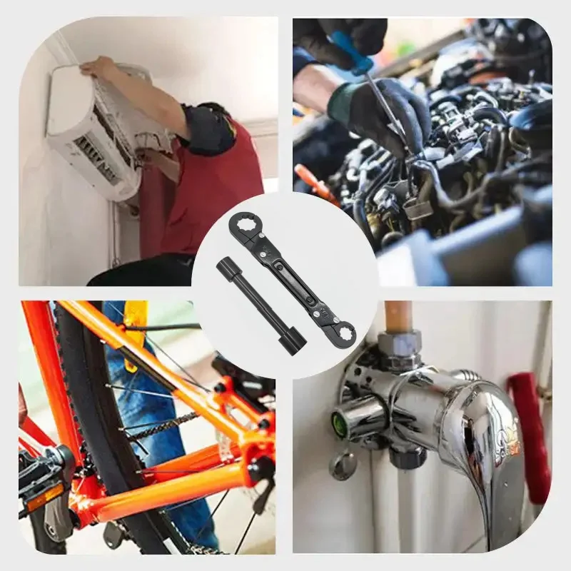 Professional Plumbing Wrench Kit - Must-Have for Plumbers Tools Angle Stop Wrench Easy to Install/Carry Suitable Car Adjustable