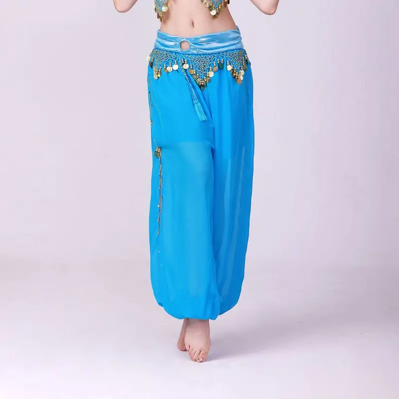 المرأة الرقص الشرقي الترتر السراويل هالوين كرنفال زي الترتر شرابة بنطلون القبلية العربية أداء الرقص السراويل فضفاضة