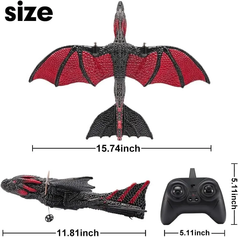 Z60 RC Dinosaur Plane EPP Anti-wear Foam RC Glider 2.4G 2CH Fixed Wingspan Dragon Airplane Gift Toys for Kids