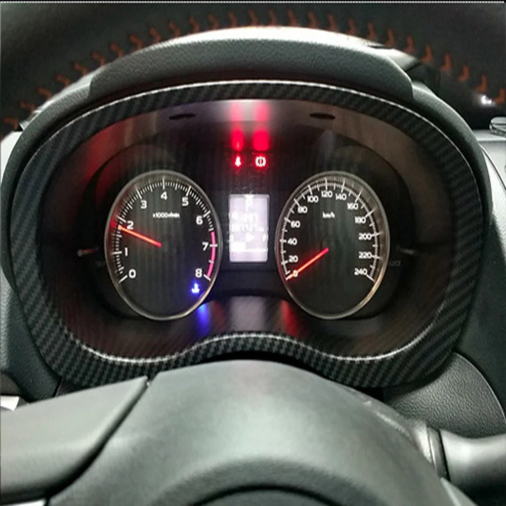 Picture 5: For Subaru Forester Impreza Levorg XV WRX Carbon Fiber Interior Dashboard Speed Meter Display Frame Trim Cover-X67A